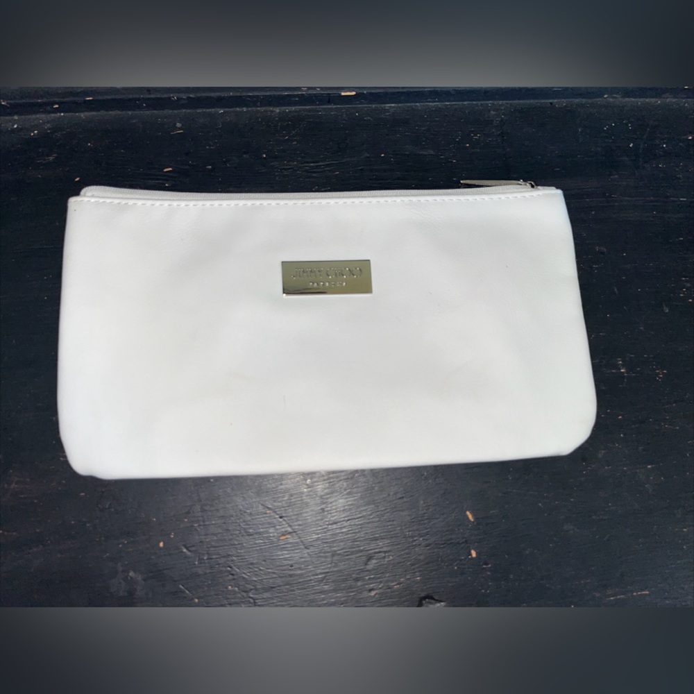 Jimmy Choo Parfums White & Gold Makeup Pouch, Cosmetics Travel Bag, Brand New!